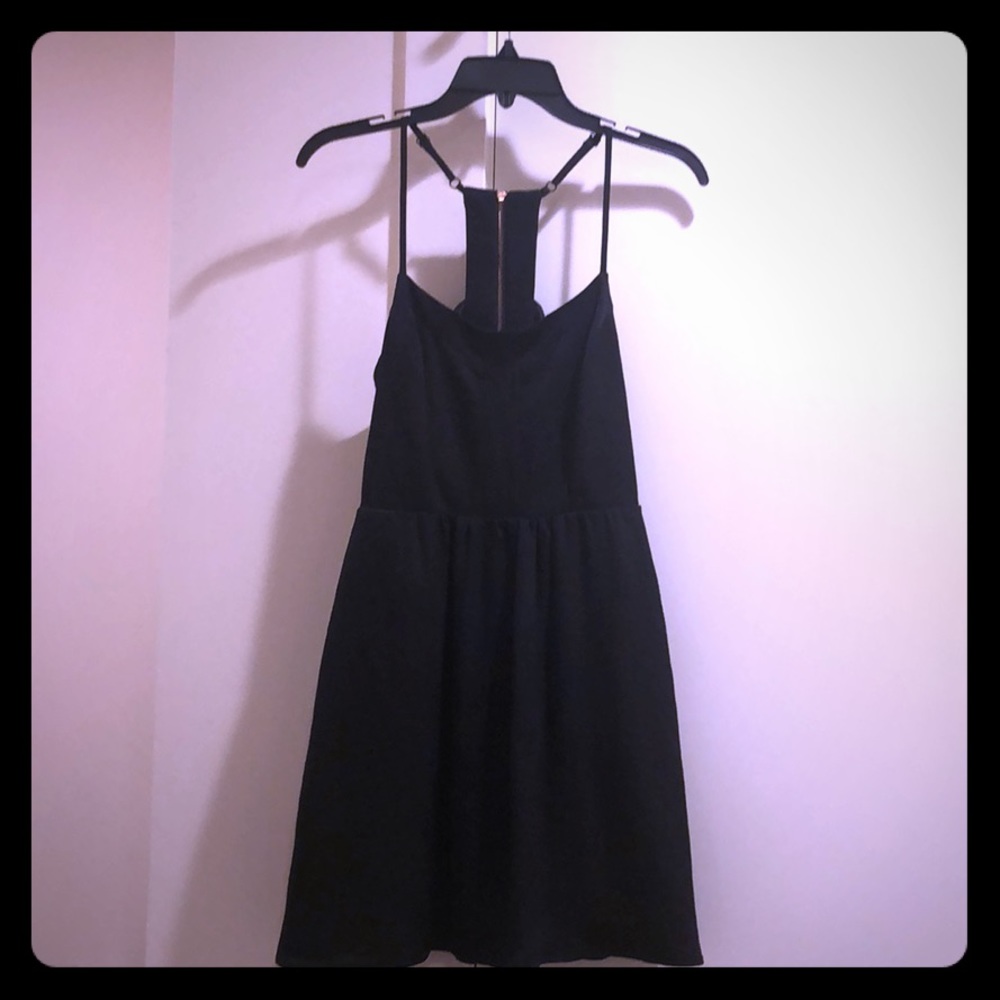 Like New BCBG Babydoll Racerback Black Dress